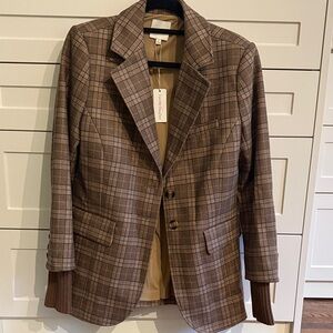Favorite Daughter Brown Plaid Blazer